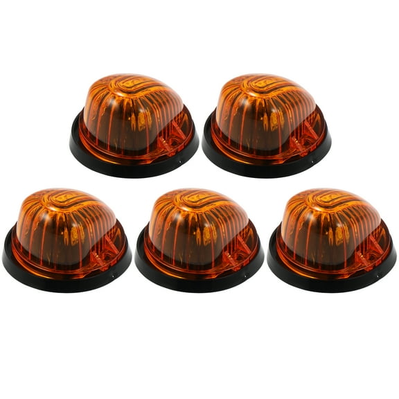 5pcs Top Cab Marker Light Roof Running Lamps Yollew Covers Lens Yellow LED Light for GMC C1500 1979-1984 1986