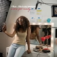 thumbnail image 4 of Ember Interiors Ibbie White Makeup Vanity Set with Lighted Mirror, USB Charging Ports, and Stool, 4 of 12