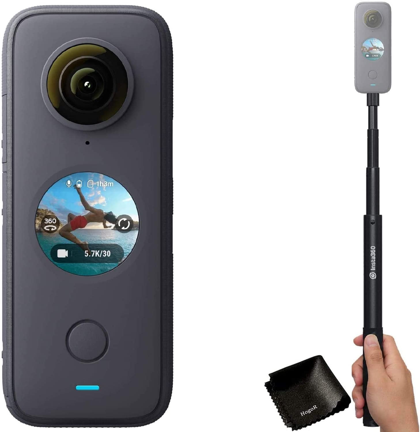 New Insta 360-X2 Action Camera Ultra-Bright Touch Screen 4-Mic 360 ...