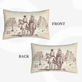 thumbnail image 4 of Fotbe Cowboys Riding Horses Pillow Cases - Envelope Closure - Luxury, Extra Soft, Cooling Pillow Covers - Wrinkle, Fade, Stain Resistant-14"x20", 4 of 8