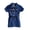 Blue, variant on LYMAYTER Girls Short Sleeve Denim Dress Teen Button Down Casual Jean Shirt Dresses 2-8Y