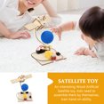 thumbnail image 3 of 1 Set of Science Project Toy Wooden Artificial Satellite Model Kids Assemble Toy Educational Toy, 3 of 8