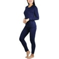 thumbnail image 4 of ToBeInStyle Women's Soft Velvet Long Sleeve Top and Bottom Thermal Set, 4 of 7