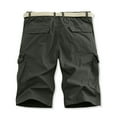 thumbnail image 6 of Turilly Plus Size Shorts for Men Casual Pure Color Outdoors Pocket Beach Work Trouser Cargo Shorts Pant, 6 of 6