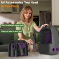 thumbnail image 7 of Vacuum and Pet Dryer, 5-in-1   Kit for Shedding, Low Noise Doggie Hair Blow Dryer, 2.5L Canister for  Vacuum Groomer, Portable Pet Trimmers for Dogs, Purple, 7 of 7