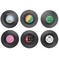 thumbnail image 1 of Malloom 6 piezas/Set Spinning retro del disco de vinilo bebidas Posavasos Mat, 1 of 4