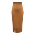 thumbnail image 7 of Giftesty Women's Solid Color Casual Tassel Midi Skirt Lightweight Flowy for Daily Casual Wear, 7 of 7