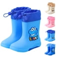 thumbnail image 3 of XIMIN Boys Girls Dinosaur Rainboots Easy-On Lightweight Rain Shoes Waterproof EVA Rubber Boots Adjustable Outdoor Playing Non-Slip Rain Boots, 3 of 6