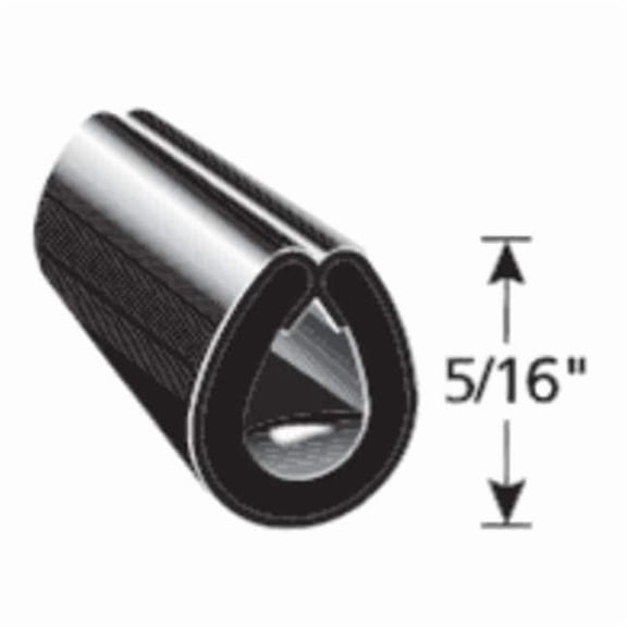 Trim-Lok Black Vinyl Edge Guard 50 ft L, 5/16 in H EGB-50