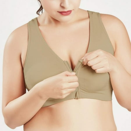 

Push Up Bra Women s Front Zipper Sports Breathable Lingerie Wirefree Padded Fitness Gym Workout Tops Brassiere Underwear