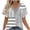 Gray, variant on Spring Summer Casual Loose Printed Dolman Sleeve Short Sleeve V-Neck Blouse for Women, Cozy Going Out Top Purple-B, L