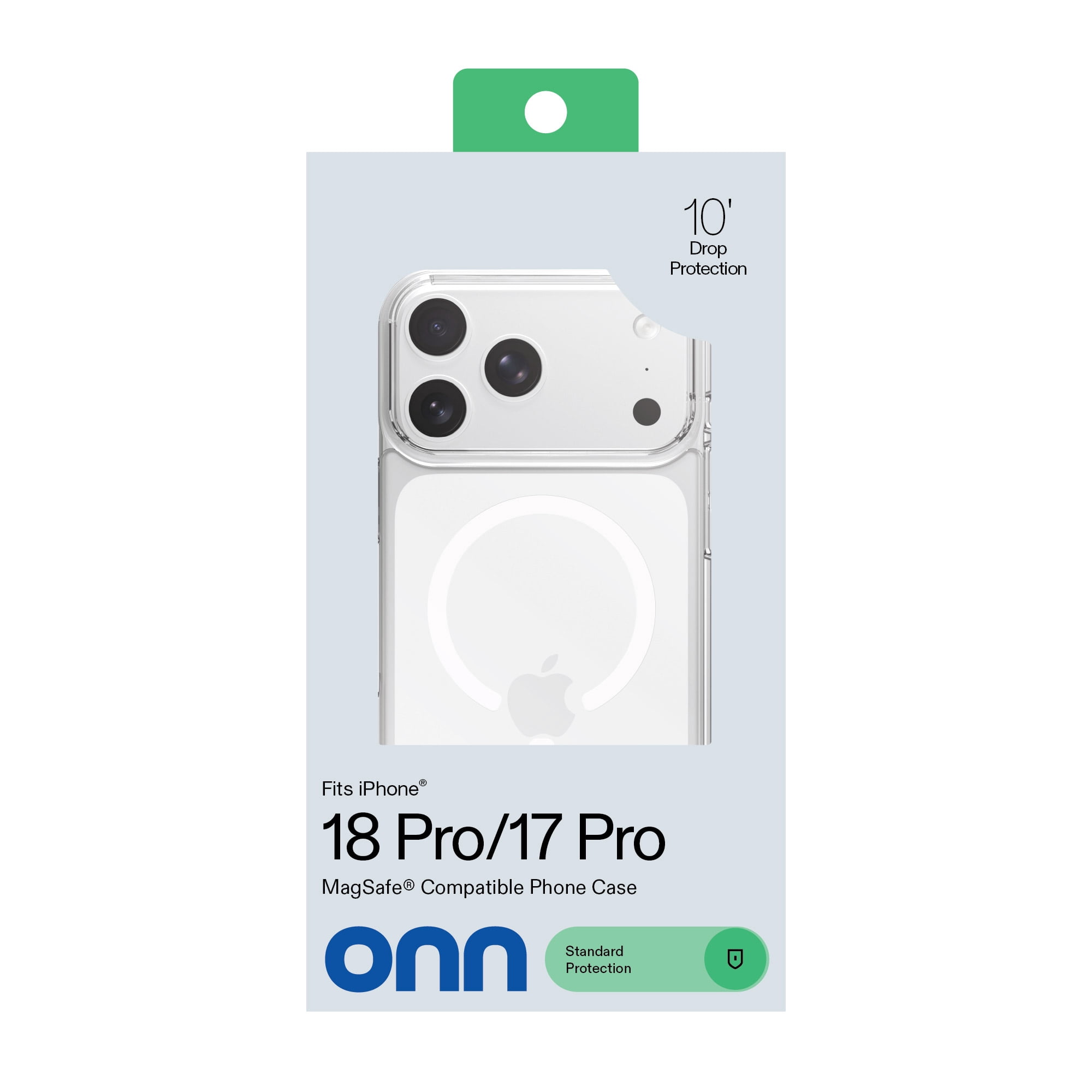 onn Clear Phone Case for iPhone 18 Pro / 17 Pro, MagSafe Compatible
