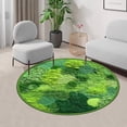 thumbnail image 4 of Non Slip Bath Rugs, Hwkond Round Green Moss Carpet, Imitation, Floor Mat For Bedroom And Living Room, Non-Slip Balcony Hanging Basket Floor Mat, Bedside Blanket For Bedroom,Green,31.5in, 4 of 8