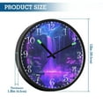 thumbnail image 3 of Voice Activated Clock with Glow Light 12 Inch Large Silent Wall Clock Battery Operated for Home Decor Purple Neon Waterfall, 3 of 8