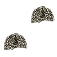 thumbnail image 1 of Ounissouiy Gorros de ducha Estampado de flores Impermeable Reutilizable Banda elástica Gorro ajustable Salón Peluquería Estampado de leopardo negro Estampado de leopardo negro 2piezas Ounissouiy CBP381422, 1 of 6