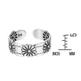 thumbnail image 4 of Simply Adorable Flower Accented Sterling Silver Toe or Pinky Ring, 4 of 5
