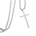thumbnail image 6 of EOEMY Silver Stainless Steel Cross Pendant Necklace For Men Women Ball Chain 18"-26"-Silver-Medium(1.65"*0.94")-20Inch Or 50Cm, 6 of 8