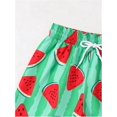 thumbnail image 4 of Youth Shorts Boy's Patchwork Drawstring Waist Printed Summer Boho Track Shorts, 4 of 6