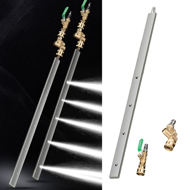 Baguette de Nettoyage pour Radiateur, Outil de Rinçage et de Nettoyage de Radiateur de Voiture, Baguette de Laveuse Électrique pour Voitures Domestiques, Camions, Radiateurs de VR, Buse de Jet de Laveuse à Pression en Acier Inoxydable pour un Nettoyage Rapide en Profondeur (19,6 Po)