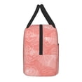 thumbnail image 4 of YFYANG Portable Waterproof Insulated Lunch Bag, Pink Rose Line Texture Reusable Cooler Bag / Picnic Bag for Adults Teens, 4 of 9