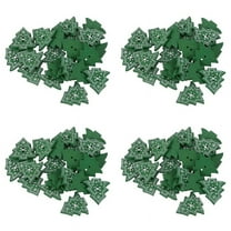 100pcs Christmas Tree Shape Decor Embellishment Wooden Buttons with Two Holes for Sewing Scrapbook Crafting