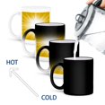 thumbnail image 4 of 3drose, White Sun Burst on a Yellow Background, 11oz Magic Transforming Mug, 4 of 7