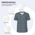 thumbnail image 3 of Hirioo Small White Flowers for Men's Baseball T-shirt Shirts Short Sleeve Casual Summer Button Stretch T Shirts,Size S-4XL-Small, 3 of 7