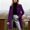 Purple single breasted coat women a1, variant on thefmos Women's Collared Long Length Slim Fit Coat Button Down Solid Color Casual Outerwear Fashion Fall Winter Outfit, Hot Pink XL