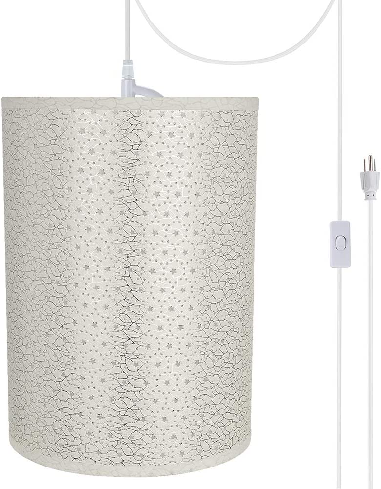 MANXING, Ivory, 7127321 One Plugin Swag Pendant Light Conversion Kit