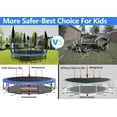 thumbnail image 3 of 15FT Pumpkin Trampoline with Basketball Hoop, Recreational Trampoline with Ladder, Shoe Bag and Galvanized Anti-Rust Coating, Outdoor Trampoline for Kids Teens Adults, Blue, 3 of 9