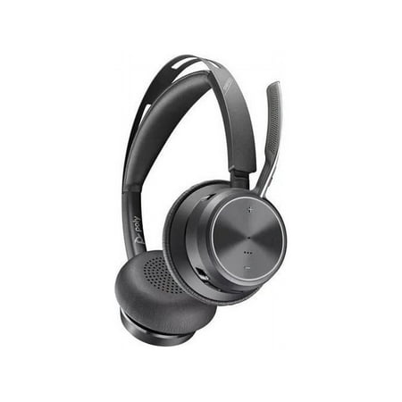 UPC: 0017229166738 | Poly – Voyager Focus 2 UC USB-A Headset with Stand (Plantronics) – Bluetooth (Stereo) Headset with Boom Mic – USB-A PC/Mac Compatible – Active Noise Canceling – Works w/ Teams Zoom (Certified) & More
