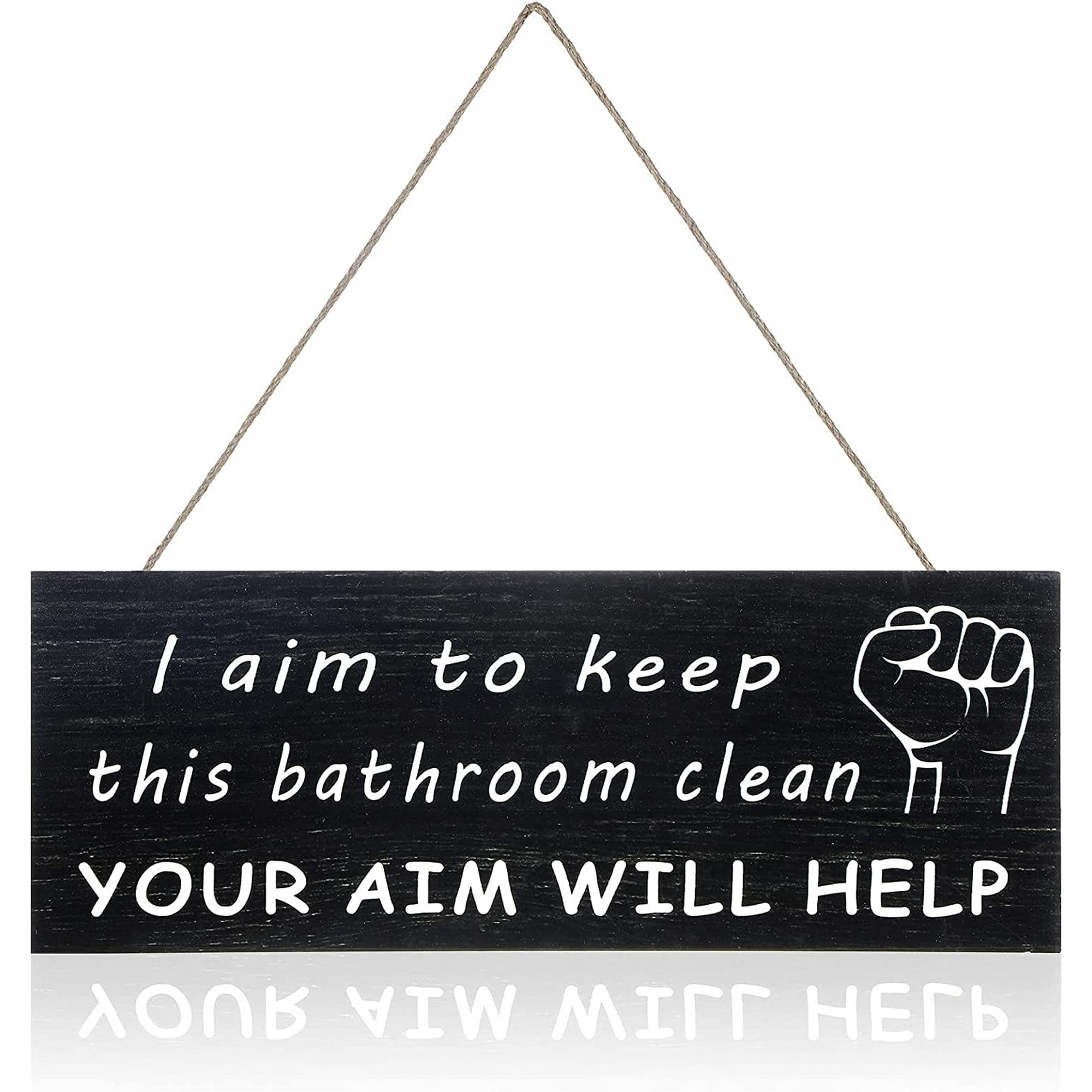 I Aim to Keep This Bathroom Clean Your Aim Will Help Wooden Sign Funny Rustic Farmhouse Wall Decor Sign Cute Guest Bathroom Wall Art Rustic Home Decor Restroom Sign for Bathroom Wall | I Aim to Keep This Bathroom Clean Your Aim Will Help Wooden Sign Funny Rustic Farmhouse Wall Decor Sign Cute Guest Bathroom Wall Art Rustic Home Decor Restroom Sign for Bathroom Wall |