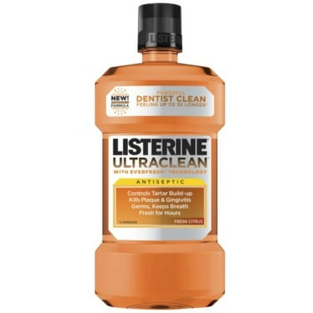 Listerine Ultraclean Antiseptic Fresh Citrus 1500 mL (Pack of 3)
