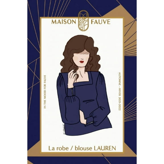 Maison Fauve Sewing Pattern Lauren Blouse & Dress Women 8 to 26 Tops, Dresses