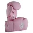 thumbnail image 4 of Fadi Sports A2 Lace up Boxing Gloves Made of Matte Cow Hide Leather Pink - 12 oz, 4 of 14