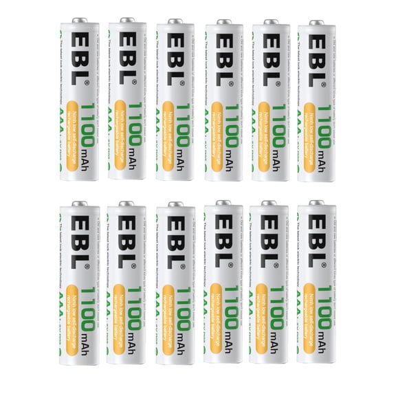 12Pcs AAA Batteries Rechargeable 1.2V 1100mAh Ni-Mh Battery