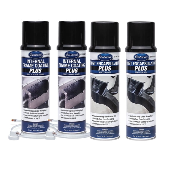 Eastwood Internal Frame Coating Plus and Rust Encapsulator Plus Aerosol Chassis Protection Kit