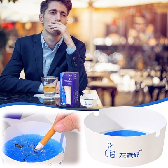 YYKihy Hide The Ash In A Disposable Ashtray Home Hall Internet Cafe Hall Ashtray Anti Fly Ash In