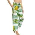 thumbnail image 2 of Naloa Lemon Print Women’s Ultra-Soft Comfy Pajama Lounge Pants with Pockets & Drawstring, 2 of 8