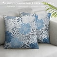 thumbnail image 3 of Nawypu  Floral Throw Pillow Cushion Case Flower Petals Modern Color Palette Chamomile Peony Dahlia and Sunflower Print, Modern Accent Double-Sided Digital Printing, Baby Blue Grey, 3 of 5