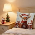 thumbnail image 4 of Christmas Decorative Pillow Covers 18x18" for Holiday Party Supplies Christmas Decorative Pillow Cases with Soft Fabric Hidden Zipper, 4 of 7