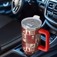 thumbnail image 6 of Red Christmas Patchwork Pattern Tumbler with Handle and Lid,40oz Double Wall Vacuum Insulated Tumbler,Cups Gift for Women and Men, 6 of 7