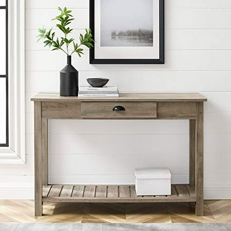 New 48 Inch Wide Country Style Sofa Table in Gray Wash Finish | Walmart ...