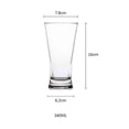 thumbnail image 2 of Juego de 6 vasos de agua transparentes, 5 tamaños, vasos de cerveza artesanal de cintura delgada for disfrutar al máximo de la cerveza., 2 of 7