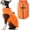 Orange, variant on Puffer Vest Dog Jacket - Ultra Thin Zip Up Wind Breaker with Dual D Ring Leash Water Resistant for Small to Medium Dogs 1Pack