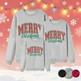 thumbnail image 6 of KHONTS Christmas Family Matching Sweatshirt Merry Xmas Holiday Party Ugly Shirt Crewneck Pullover Tops Kids Grey, 6 of 6