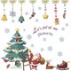 thumbnail image 1 of Decoración de cristal JAMW Papá Noel árbol de Navidad pegatinas de pared 2 juegos, 1 of 5