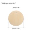thumbnail image 2 of Unique Bargains Disques Ronds en Bois, 40 Pack 35mm - Rondins de Bois Inachevés avec des Trous pour Bricolage Bijoux Accessoires, 2 of 5