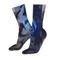 thumbnail image 5 of Salouo Black And Blue Lightning Dragon Pattern Fun Novelty Crew Socks,Casual Athletic Socks Neutral Socks, 5 of 7
