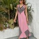 thumbnail image 3 of Vestido De Noche De Lujo Sin Mangas Para Mujer, Diamond Grid Vestido De Fiesta, 3 of 5
